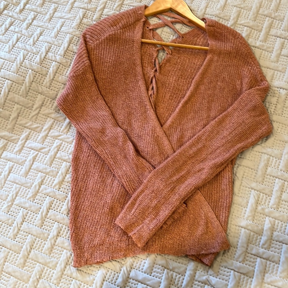 Charlotte Russe cardigan size medium cardigan, dusty pink, cute zigzag detail